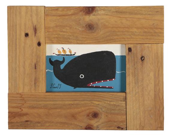 Duke's Auctions Lot 530 *  STEPHEN CAMPS (B.1957) A whale and a ship at sea