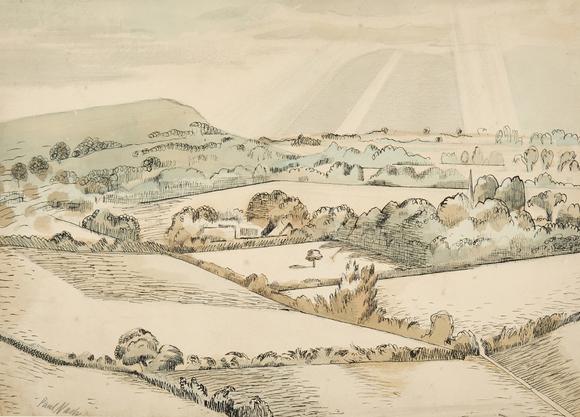 Duke's Auctions Lot 557 PAUL NASH (1889-1946) Bledlow Ridge, Buckinghamshire