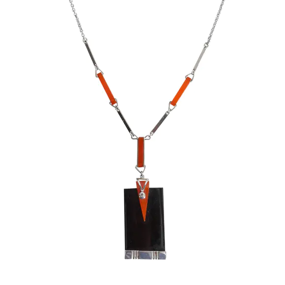 Chiswick AuctionsManner of Jakob Bengel Art Deco style necklace