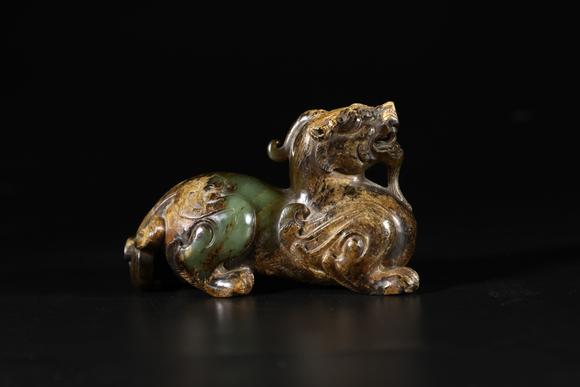 TrésOrs de ParisBixie en jade vert chinois ancien, 2 av. J.-C.–3 s.