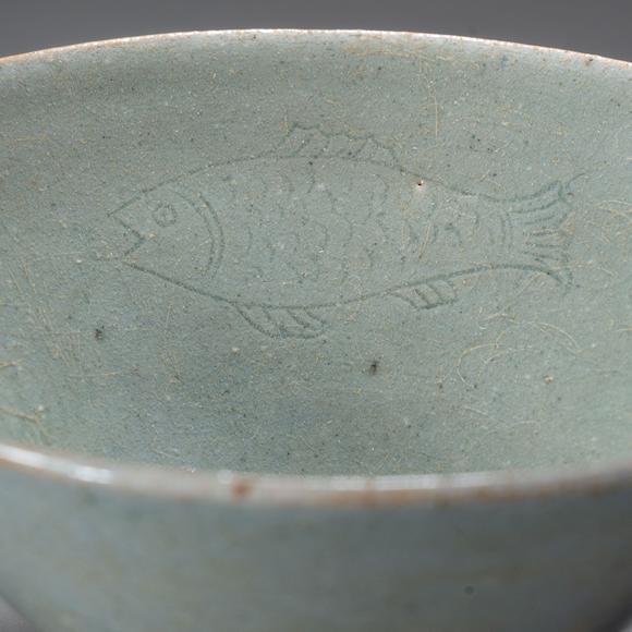 大阪國際高麗青磁魚文茶盞