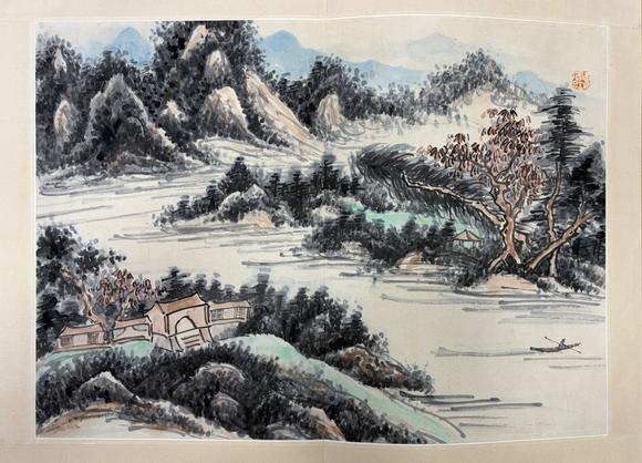東京蕓術(shù)黃賓虹 山水 八開冊頁