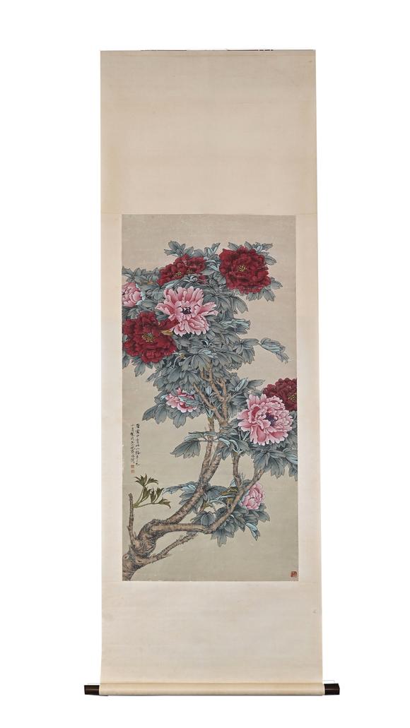 東京蕓術(shù)于非闇 國色天香 立軸紙本設(shè)色