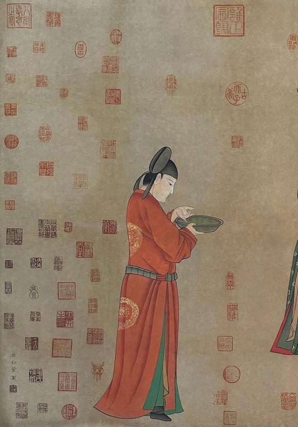 東京蕓術(shù)任仁發(fā) 元代 張果老見明皇 長(zhǎng)卷絹本