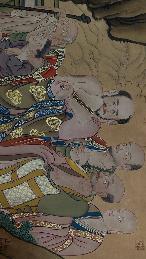 東京蕓術唐玄奘 羅漢神融卷 絹本