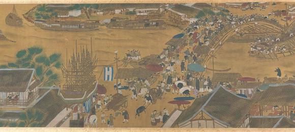 東京蕓術(shù)張擇端 宋 清明上河圖長(zhǎng)卷 絹畫