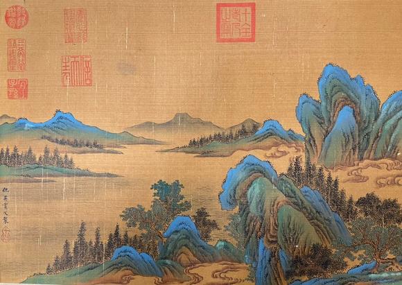 東京蕓術(shù)仇英 醉翁亭記手卷 手卷絹本設(shè)色