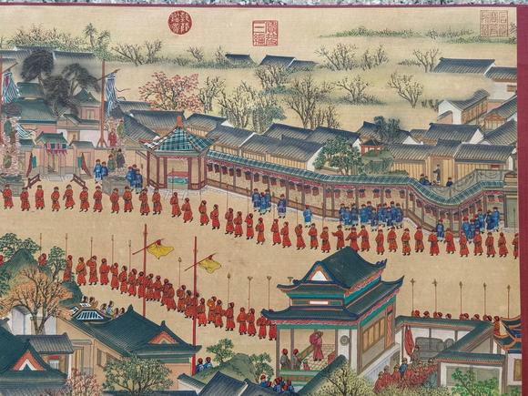 東京蕓術(shù)郎世寧 清 崇慶皇太后萬(wàn)壽慶典圖（上下兩卷） 長(zhǎng)卷絹本