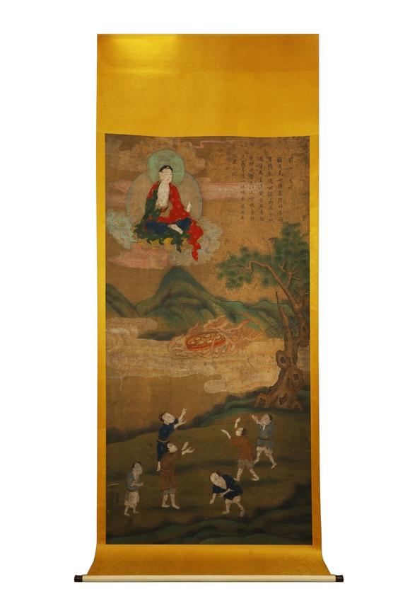 東京蕓術(shù)吳道子 唐 十二大愿軸 絹本