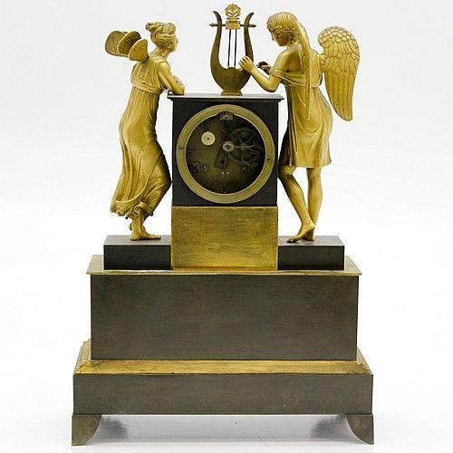 Castle AuctionEarly 19th century empire gilt bronze table clock