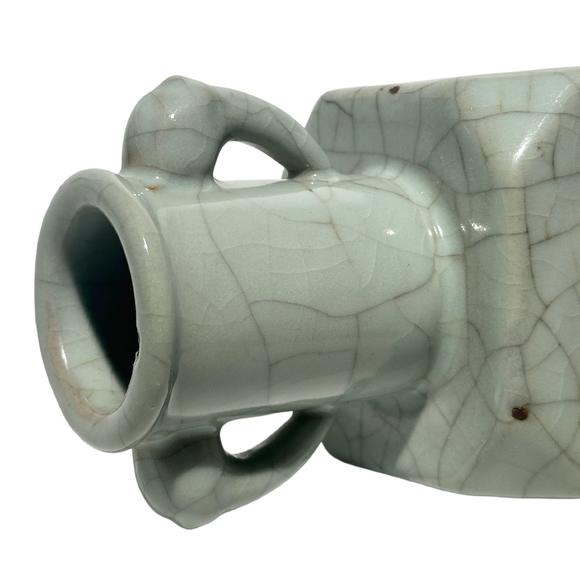 Castle AuctionA Chinese guan ware vase with double ears, YongZheng Pr. 