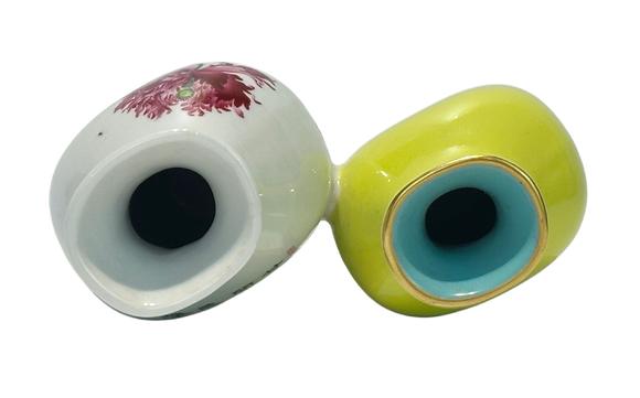 Castle AuctionA Chinese very rare two-in-one Famille Rose vase with poem writing, YongZheng Pr. 