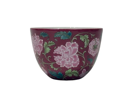 Castle AuctionA Chinese Rouge-red ground Famille Rose cup, YongZheng Pr. 