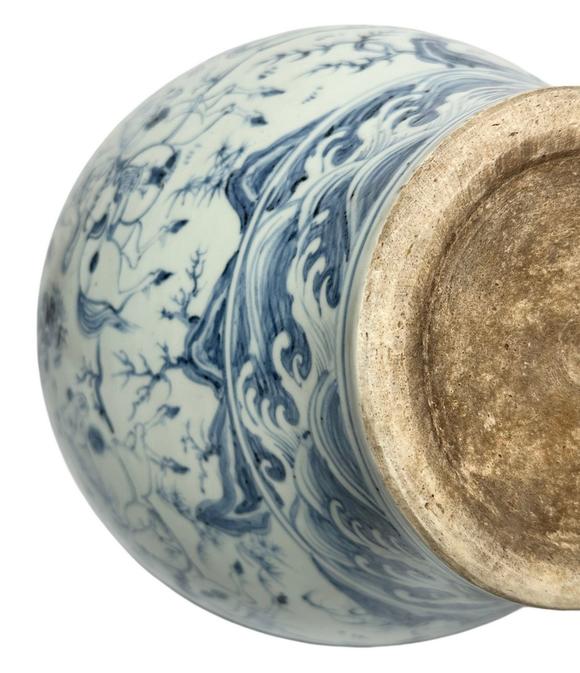 Castle AuctionA Chinese Blue and white figure jar, Ming Dynasty Pr. 