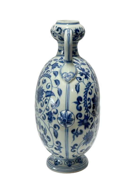 Castle AuctionA Chinese Blue and white moonflask vase,  Ming Dynasty Pr. 