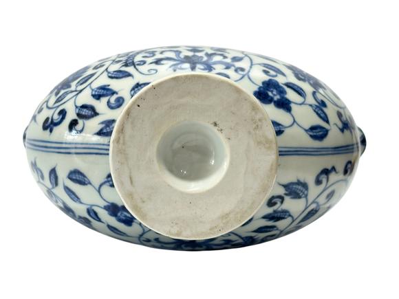 Castle AuctionA Chinese Blue and white moonflask vase,  Ming Dynasty Pr. 