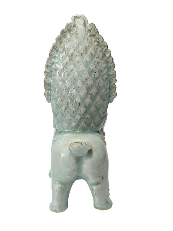 Castle AuctionA Chinese porcelain lion, Ming Dynasty Pr. or earlier.