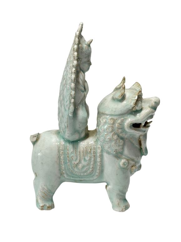 Castle AuctionA Chinese porcelain lion, Ming Dynasty Pr. or earlier.