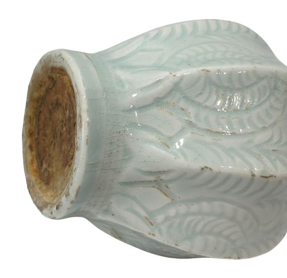 Castle AuctionA Chinese rare shape vase with pointed neck, Ming Dynasty Pr. or earlier.