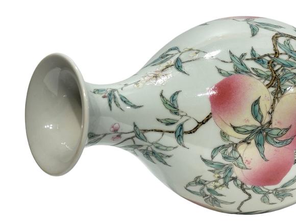 Castle AuctionAn oliva shape famille rose vase, YongZheng Pr. 