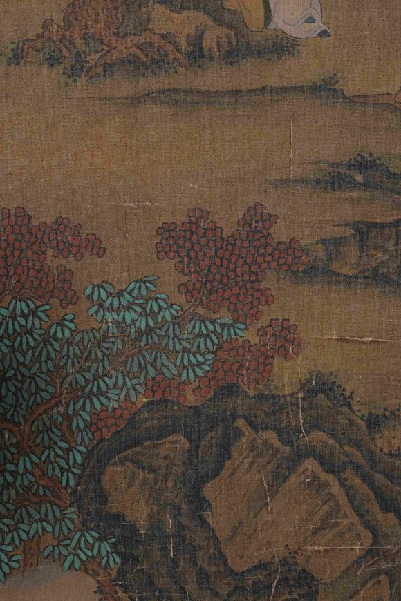 弘楊株式會(huì)社謝時(shí)臣絹本松下高仕圖畫