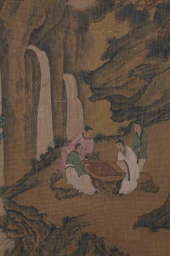 弘楊株式會(huì)社謝時(shí)臣絹本松下高仕圖畫