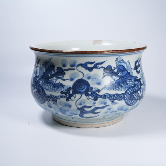 弘楊株式會(huì)社青花雲(yún)龍紋洗