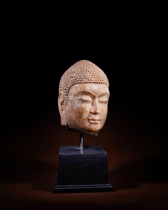 Cascade'sNorthern Qi Dynasty Stone Carving Buddha's Head | 北齊 石雕佛首