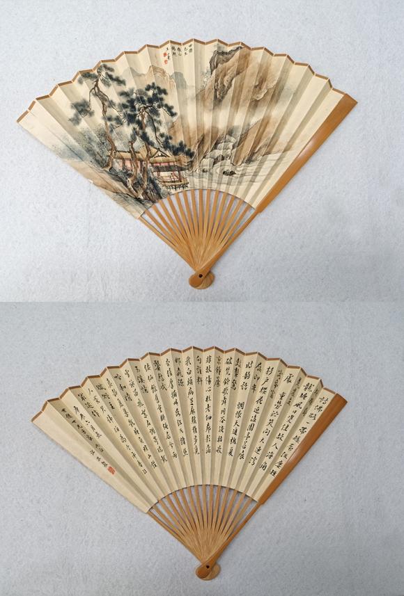 京都粵盛美術王心競、江孔殷/書畫成扇