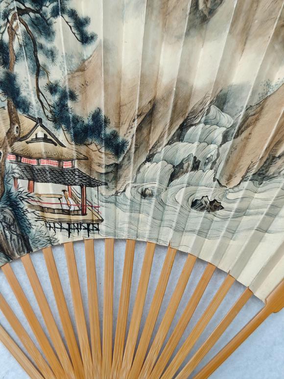京都粵盛美術(shù)王心競、江孔殷/書畫成扇