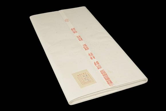 京都祇園會拍賣1994年 安徽省涇縣宣紙廠 綿連棉料 1刀100張 裝箱單附