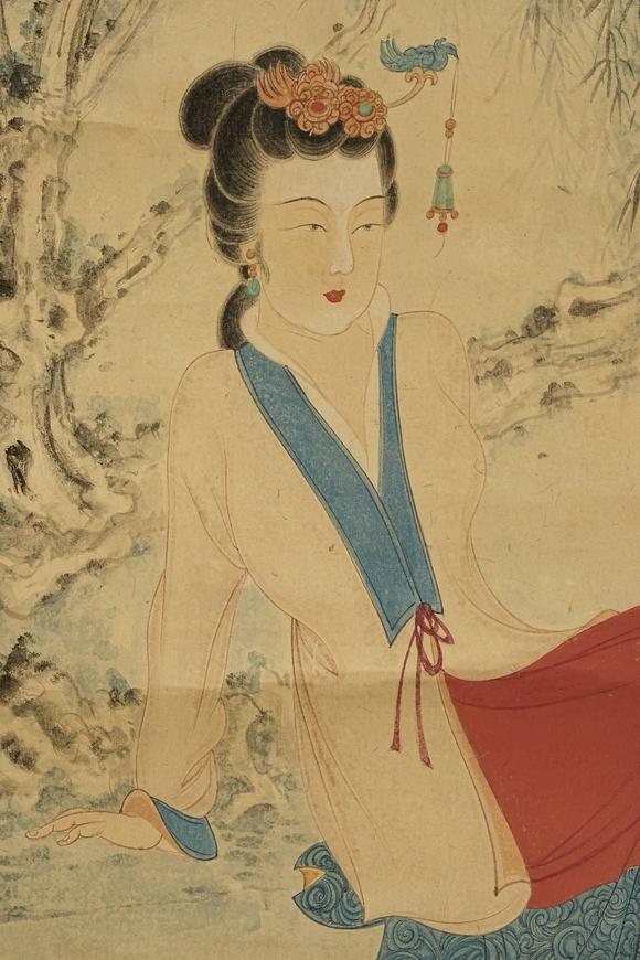 京都祇園會(huì)拍賣張大千 仕女圖 紙本鏡心