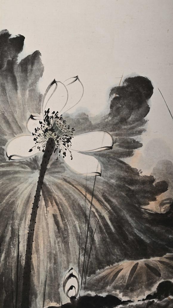 Eden Fine Antiques Galleries LLC1938 ZHANG DAQIAN LOTUS SCROLL PAINTING