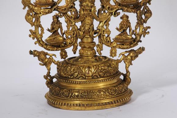 Eden Fine Antiques Galleries LLCA CHINESE GILT BRONZE LOTUS SHRINE