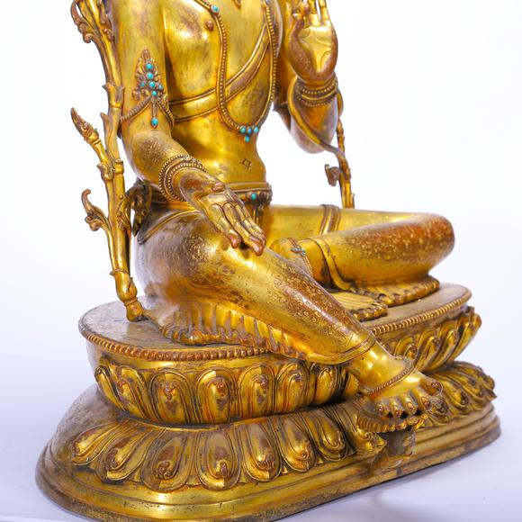Eden Fine Antiques Galleries LLCA CHINESE GILT BRONZE TARA SCULPTURE