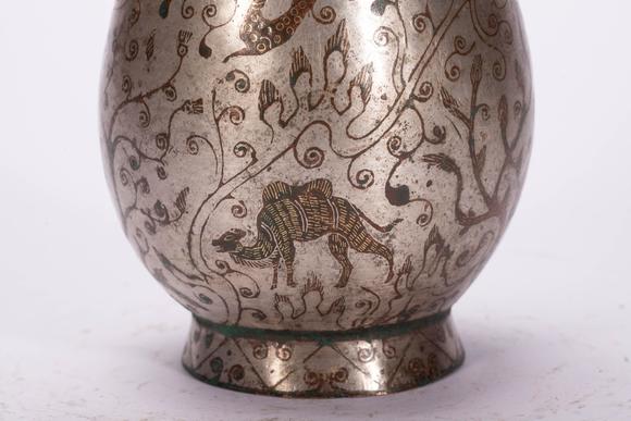 Eden Fine Antiques Galleries LLCA CHINESE SILVER INLAID BRONZE MORTAR SET