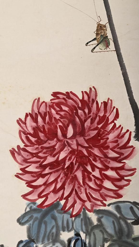 Eden Fine Antiques Galleries LLC1950 QI BAISHI CHRYSANTHEMUMS PAINTING