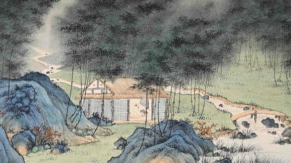 Eden Fine Antiques Galleries LLC1945 WU HUFAN THE VIRTUES OF THE GENTLEMAN AMIDST THE MIST PAINTING