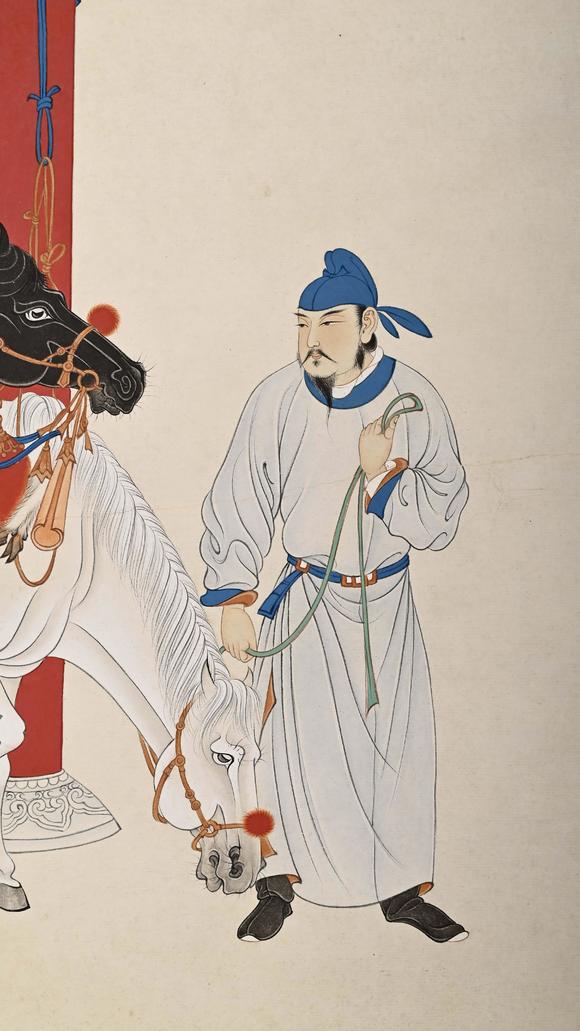 Eden Fine Antiques Galleries LLC1967 ZHANG DAQIAN GROOM AND HORSES PAINTING
