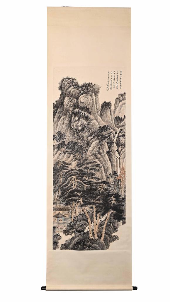 Eden Fine Antiques Galleries LLC1946 ZHANG DAQIAN MOUNTAIN RETREAT AMONG PINES PAINTING