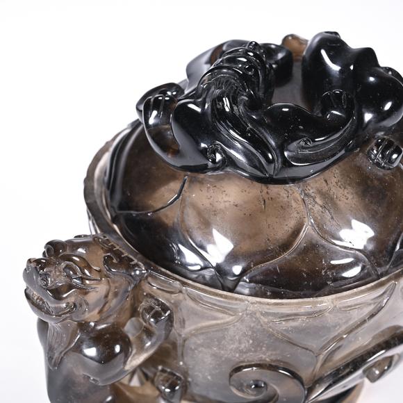 Eden Fine Antiques Galleries LLCA CHINESE CRYSTAL DRAGON MOTIF CENSER