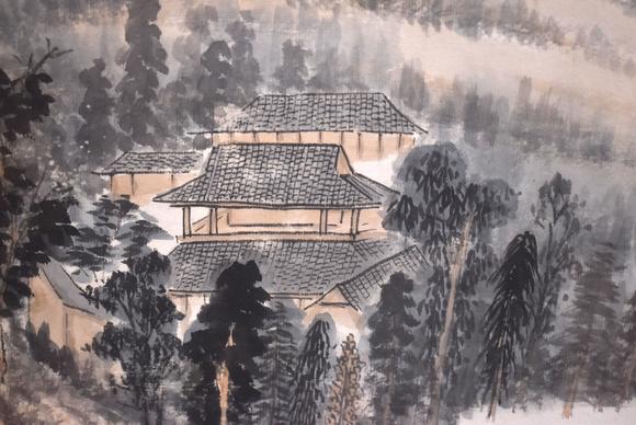 Eden Fine Antiques Galleries LLC1932 ZHANG DAQIAN 4 PANEL FRAMED PAINTING
