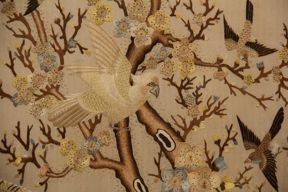 Eden Fine Antiques Galleries LLCA SET OF CHINESE BIRD AND FLOWER EMBROIDERY PANELS
