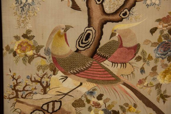 Eden Fine Antiques Galleries LLCA SET OF CHINESE BIRD AND FLOWER EMBROIDERY PANELS