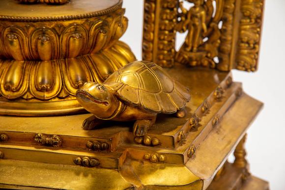 Eden Fine Antiques Galleries LLCA CHINESE GILT BRONZE BUDDHIST STATUE