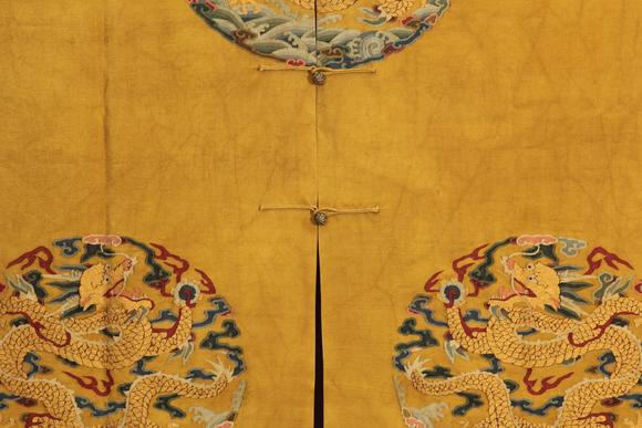 Eden Fine Antiques Galleries LLCA CHINESE KESI ROUNDEL DRAGON ROBE