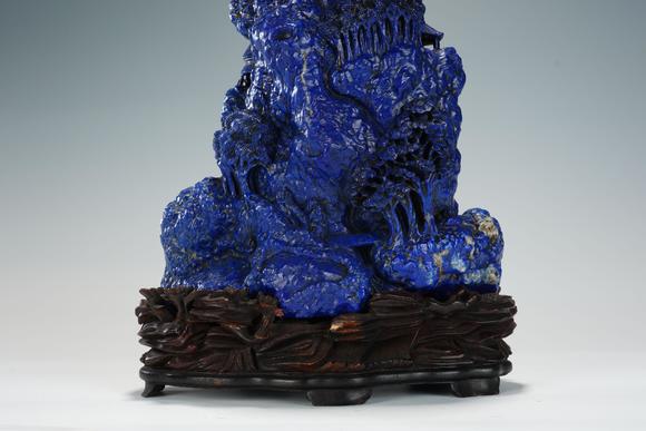 Eden Fine Antiques Galleries LLCA CHINESE LAPIS LAZULI LANDSCAPE MOUNTAIN CARVING