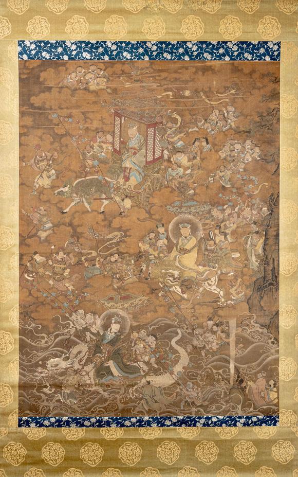 大阪美術商會明 佚名 三官朝元圖