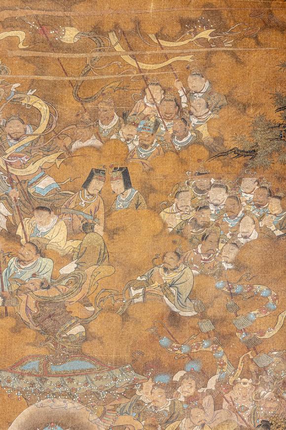 大阪美術商會明 佚名 三官朝元圖