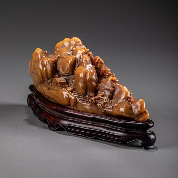 大阪美術(shù)商會(huì)清 壽山石山子